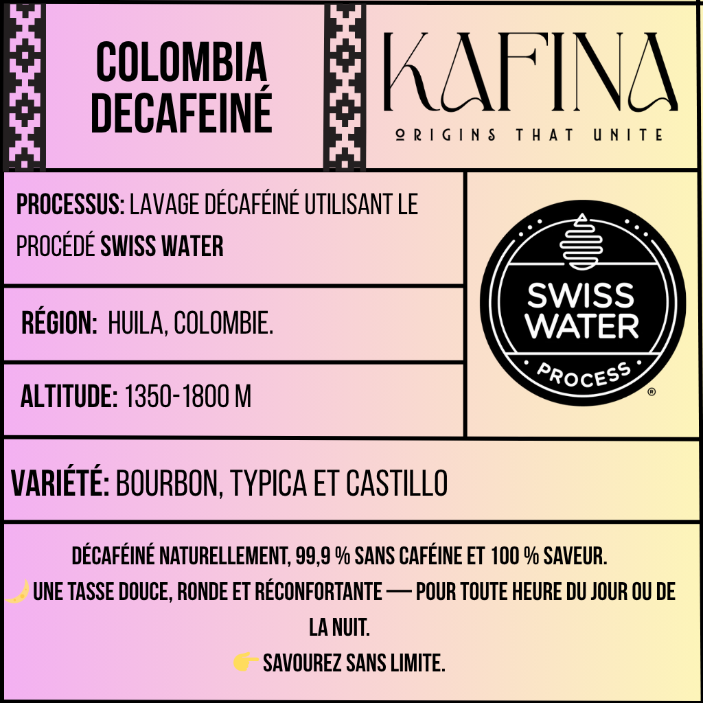 Décaféiné – Swiss Water® Pure Dream - Colombia 🌙